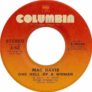 Mac Davis - One Hell Of A Woman / A Poor Man's Gold download free